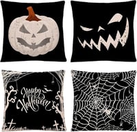 Moerstar Halloween párnahuzat szett 4 db 45x45 cm tökös szellem denevér mintás 1