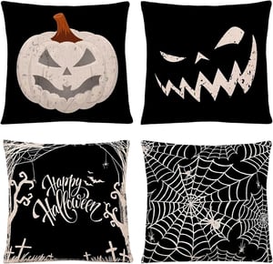 Moerstar Halloween párnahuzat szett 4 db 45x45 cm tökös szellem denevér mintás