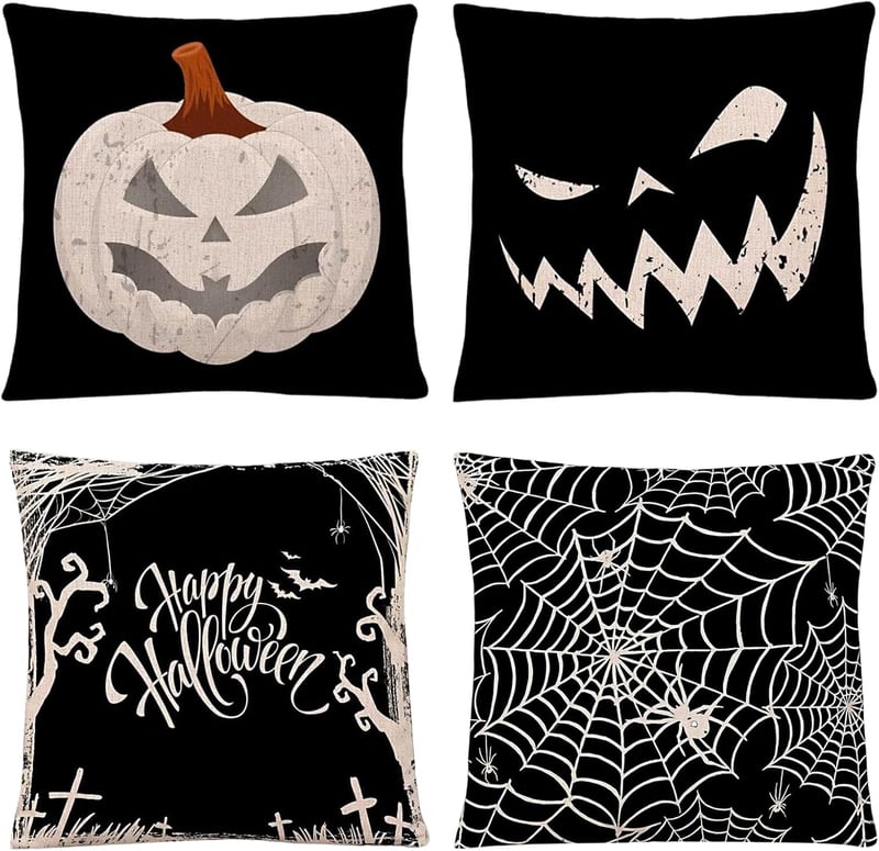 Moerstar Halloween párnahuzat szett 4 db 45x45 cm tökös szellem denevér mintás