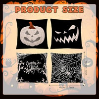Moerstar Halloween párnahuzat szett 4 db 45x45 cm tökös szellem denevér mintás 3