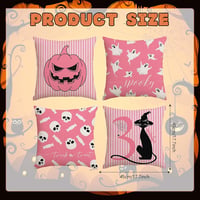 Moerstar Halloween párnahuzat szett 45x45cm tökök szellemek fledermaus mintás 4 darab 3
