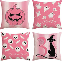 Moerstar Halloween párnahuzat szett 45x45cm tökök szellemek fledermaus mintás 4 darab 1