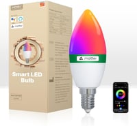 MOES E14 Okos LED Izzó - WiFi Alexa Kompatibilis RGBCW Fényforrás, Tompítható, Zene Szinkronizálás, 16 Millió Szín, Apple HomeKit, Google Ho 1