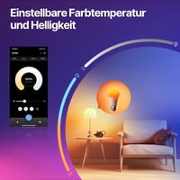 MOES E27 Okos LED Izzó - WiFi Alexa Kompatibilis RGBCW Fényforrás, 16 Millió Szín, Fényerőszabályzás, Zene Szinkronizálás, Apple HomeKit, Go 6