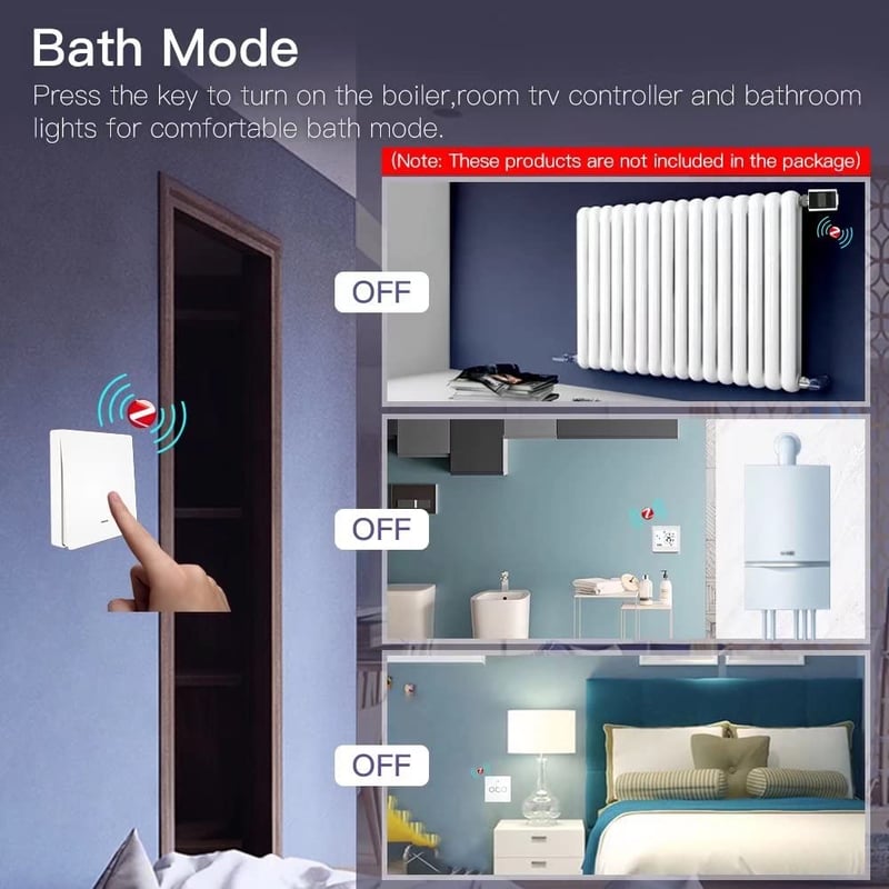MOES Tuya ZigBee Wireless 9 Jelenet Okos Kapcsoló Távirányító Elemmel Működő Intelligens Otthon Automatizáláshoz