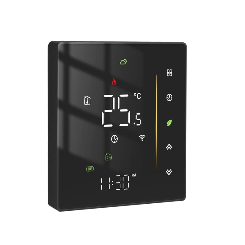 MOES WiFi Pametni Termostat za Podno Grijanje - Crni Zaslon Osjetljiv na Dodir, Regulator Grijanja s Tuya/Smart Life Aplikacijom, Alexa/Google Kontrola Glasom