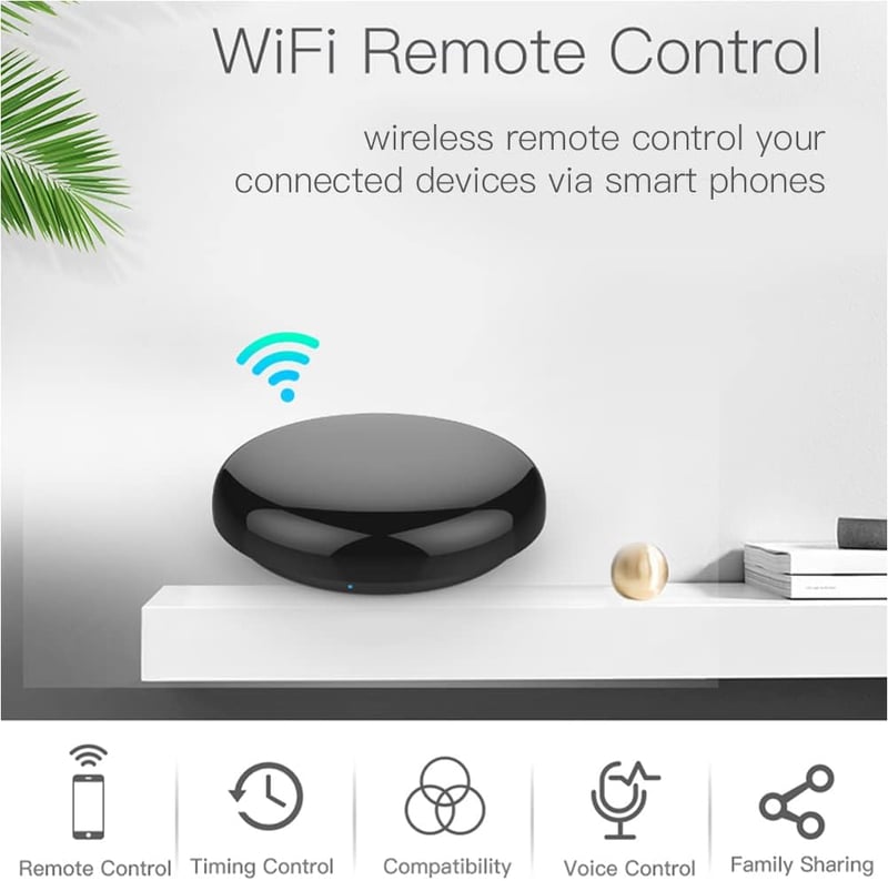 MOES WLAN Alexa távirányító okos eszközökhöz IR repeater infrared hub - IR Round
