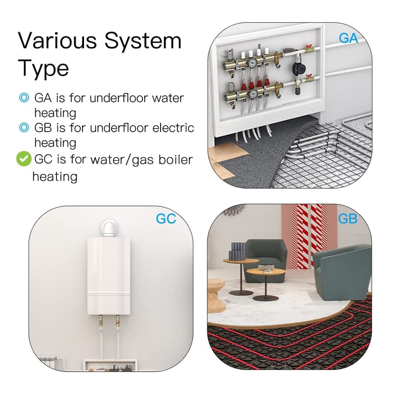 MoesGo WiFi okos termosztát gázkazánhoz 5A Alexa Google Home kompatibilis
