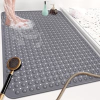Protišmyková sprchová podložka Mofonky 80x120 cm, mäkký materiál TPE, s odtokovými otvormi a prísavkami, vhodná do práčky, antibakteriálna 1