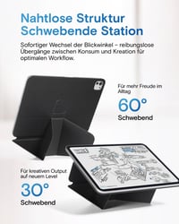 MOFT Dynamic Folio 13 hüvelyk iPad Air M4/M3/M2 mágneses tok állvánnyal, 20+ nézési szög, Jet Black 4