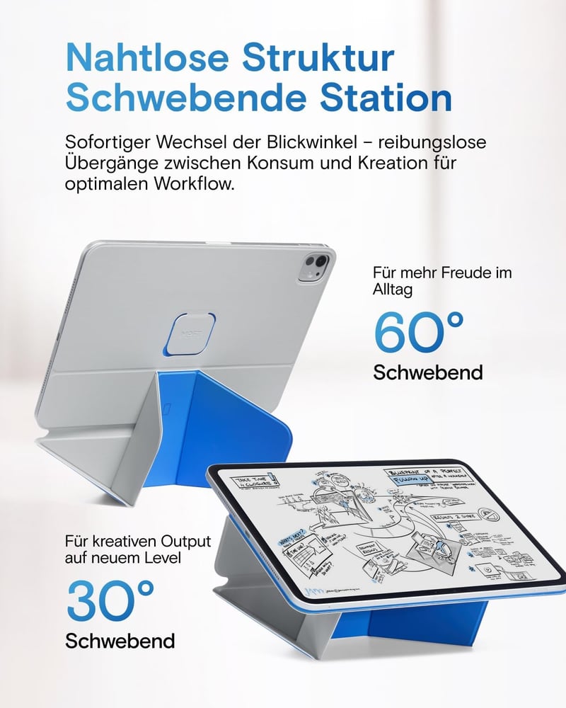 MOFT Dynamic Folio 13 hüvelyk iPad Air M4/M3/M2 mágneses tok állvánnyal és 20+ nézési szöggel