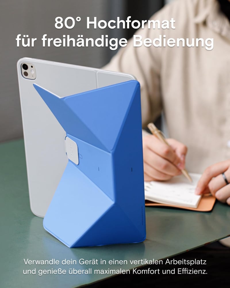 MOFT Dynamic Folio 13 hüvelyk iPad Air M4/M3/M2 mágneses tok állvánnyal, 20+ nézési szög, Jet Black