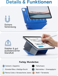MOFT Dynamic Folio 13 hüvelyk iPad Air M4/M3/M2 mágneses tok állvánnyal, 20+ nézési szög, Jet Black 9