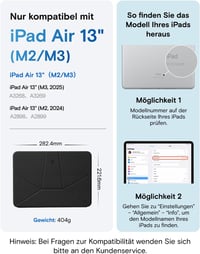 MOFT Dynamic Folio 13 hüvelyk iPad Air M4/M3/M2 mágneses tok állvánnyal, 20+ nézési szög, Jet Black 2