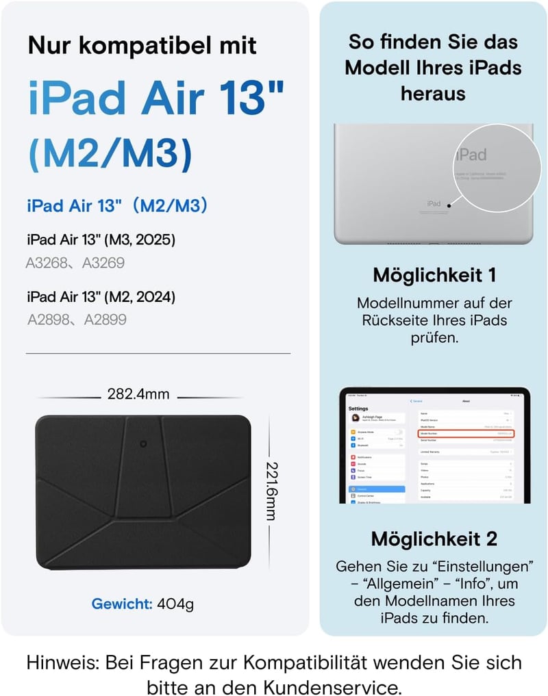 MOFT Dynamic Folio 13 hüvelyk iPad Air M4/M3/M2 mágneses tok állvánnyal, 20+ nézési szög, Jet Black