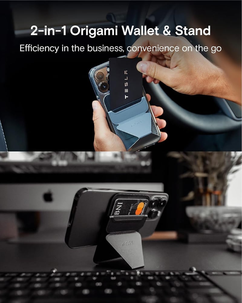 MOFT Mágneses Telefontárca Állvány MagSafe iPhone 16 15 14 13 12 Bőr Kártyatartó