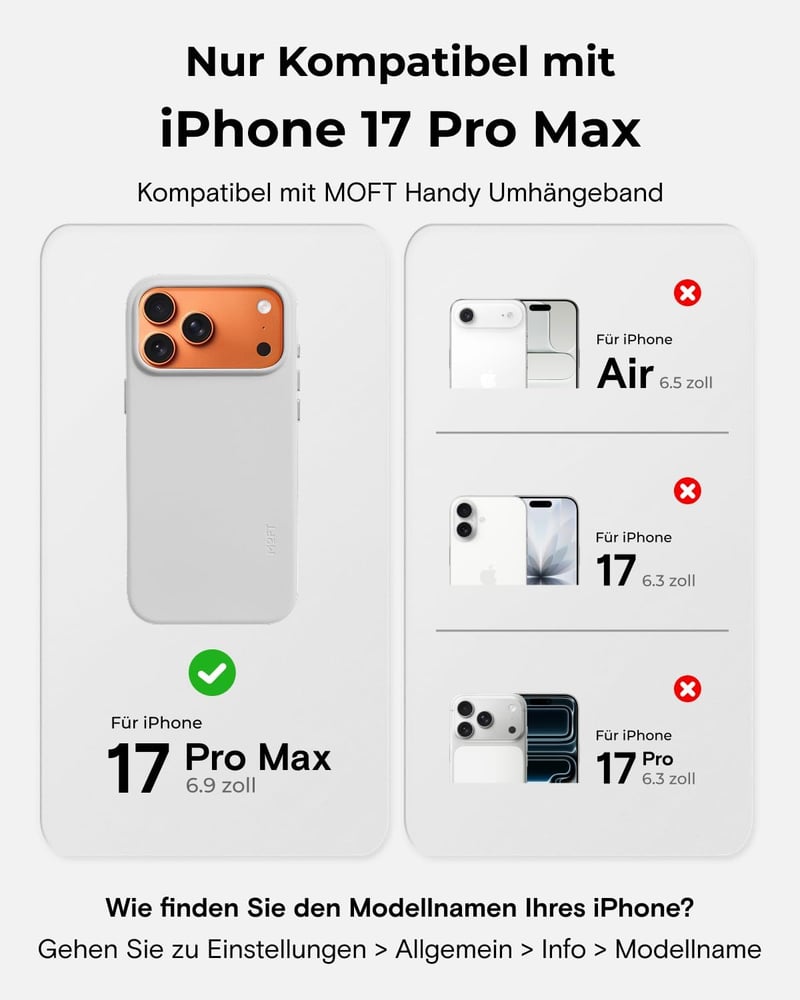 MOFT MOVAS iPhone 17 Pro Max mágneses tok, vegán bőr, puha tapintás, foltálló