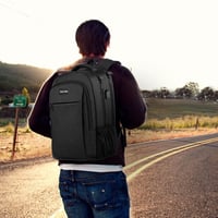 MoFut 17 Hüvelykes Laptop Hátizsák Nagyméretű Utazási Táska Több Zsebbel Fekete 7