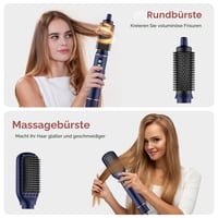 MogaWave Air Styler 7 v 1, sušič vlasov a kulma, 1300 W, 110 000 ot./min, s difuzérom, okrúhlou kefou, teplovzdušnou kefou a kulmou na vlasy 6