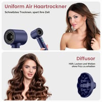 MogaWave Air Styler 7 v 1, sušič vlasov a kulma, 1300 W, 110 000 ot./min, s difuzérom, okrúhlou kefou, teplovzdušnou kefou a kulmou na vlasy 5