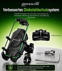 Suport telefon pentru motocicletă MOGGAM Trail Lock cu amortizare a vibrațiilor, pentru telefoane de 5,4-7,2 inchi - negru 6