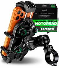 Suport telefon pentru motocicletă MOGGAM Trail Lock cu amortizare a vibrațiilor, pentru telefoane de 5,4-7,2 inchi - negru 1