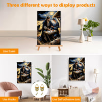 Set Pictură pe Numere MOGTAA Isus cu Ramă și Șevalet din Lemn, Pictură în Ulei DIY de Paște pe Pânză, Set de Vopsele Acrilice pentru Decor Acasă, 20x30 cm 3