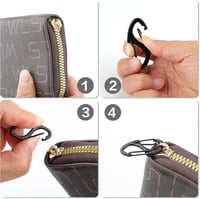 Moguri 10 db Fekete S-alakú Dupla Fejű Karabiner Horog 3 mm - Mini Karabinerek Kulcstartókhoz, Hátizsákokhoz és Kültéri Felszerelésekhez - C 7