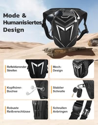 Geantă de picior pentru motocicliști Mohard din material EVA, impermeabilă, cu compartiment extensibil 7