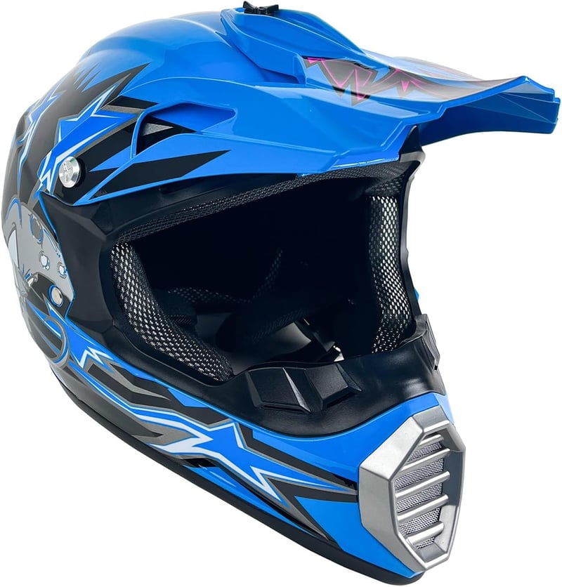MoHelmHui Motocross Fullface Sisak Gyerek ABS Héjjal, Dirt Bike Enduro Bukósisak Kesztyűvel