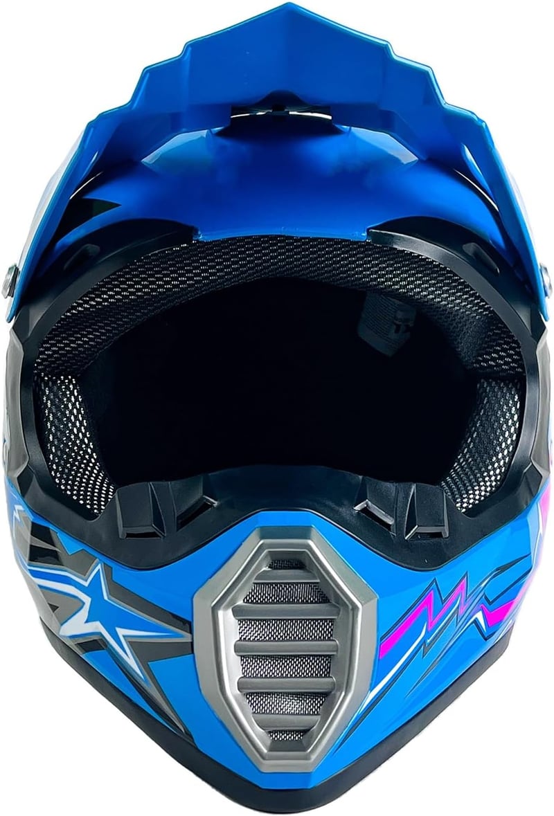 MoHelmHui Motocross Fullface Sisak Gyerek ABS Héjjal, Dirt Bike Enduro Bukósisak Kesztyűvel