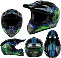 MoHelmHui Motocross Fullface Sisak Gyerek Kesztyű Maszk Szemüveg Szett 4