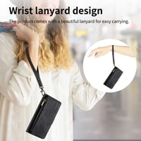 Puzdro na telefón MOJIA Flip pre Oukitel C51 - Kožené peňaženkové puzdro s priehradkou na karty a stojanom, ochrana proti pádu a poškriabaniu, fialové 6