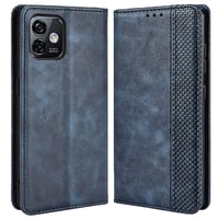 Flip puzdro MOJIA pre Ulefone Note 16 Pro, magnetické, s priehradkou na karty - modré 1