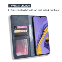 Flip puzdro MOJIA pre Ulefone Note 16 Pro, magnetické, s priehradkou na karty - modré 4