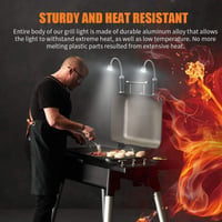 MojiDecor Mágneses Grillvilágítás 360° Forgatható BBQ Lámpa 2db Fekete - Black 2