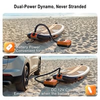 Mojmido Elektrická SUP pumpa 20 PSI - Akumulátorová, s 5 režimami, kompaktným popruhom na prenášanie, automatickým vypnutím - Na kajak, stan, nafukovací matrac 5