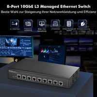 MokerLink 8 portos 10G menedzselt hálózati switch, asztali/rack 2