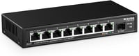 MokerLink 8 Portos 2.5 Gigabit Menedzselhető Switch 10G SFP+ Porttal - Kompakt Fém Hálózati Elosztó Ventilátor Nélkül, 10/100/1000Mbps Kompa 1