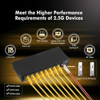 MokerLink 8 Portos 2.5 Gigabit Menedzselhető Switch 10G SFP+ Porttal - Kompakt Fém Hálózati Elosztó Ventilátor Nélkül, 10/100/1000Mbps Kompa 8