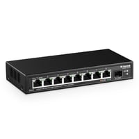 MokerLink 8-portni 2.5 Gigabit Managed Switch s 10G SFP+ portom - Kompaktni metalni mrežni razdjelnik bez ventilatora, 10/100/1000Mbps Kompa 1