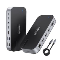 MOKiN 16-v-1 USB-C dokovacia stanica pre notebooky s podporou 2 monitorov, prenosný multifunkčný rozbočovač (hub) 1