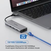 MOKiN 9 az 2-ben USB-C dokkoló MacBook Pro/Air-hez - dual HDMI, Ethernet, 100W PD 7