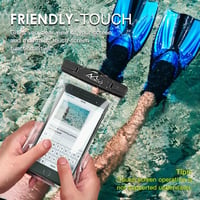 MoKo 2db Vízálló Mobiltelefon Tok iPhone 13/12/11, Samsung Galaxy S22/S21, Huawei P50, Xiaomi 12/11 Készülékekhez - Fekete 4