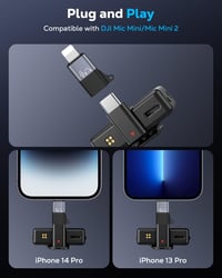MoKo DJI Mic Mini USB-C na Lightning adaptér s podporou nabíjania – 1 ks 2