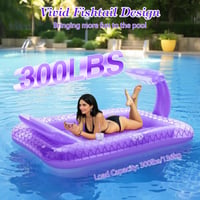 Saltea gonflabilă pentru piscină MoKo, 210x128 cm, Model Frunze Albastre, cu suport pentru băuturi, pentru petreceri în grădină și relaxare pe plajă 2