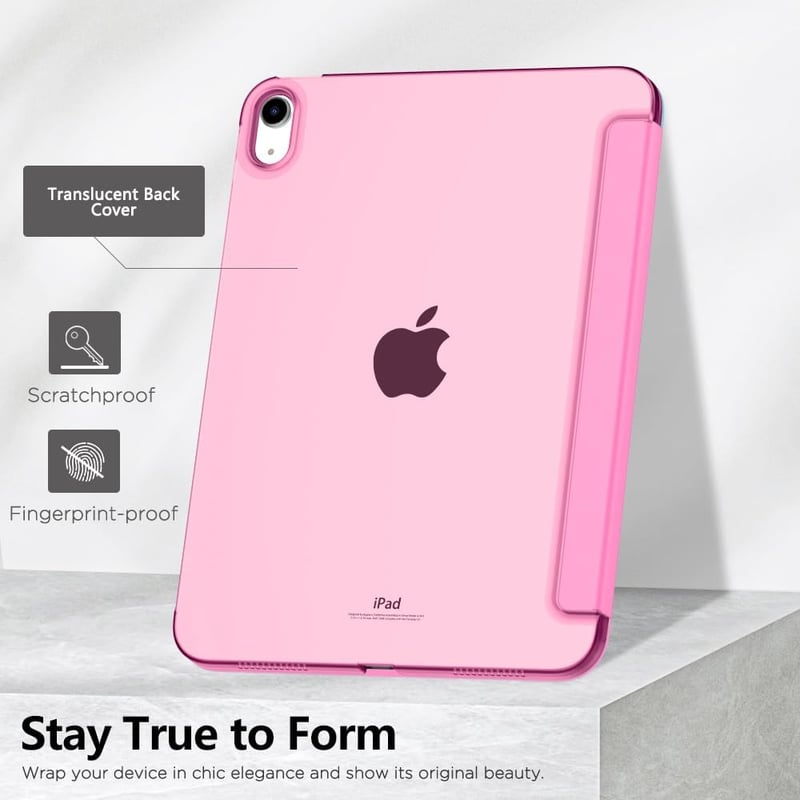 MoKo iPad 11 hüvely 2025 A16 és iPad 10.9 2022 védőtok állvánnyal - Peony