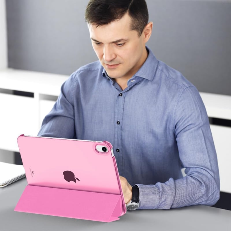 MoKo iPad 11 hüvely 2025 A16 és iPad 10.9 2022 védőtok állvánnyal - Peony