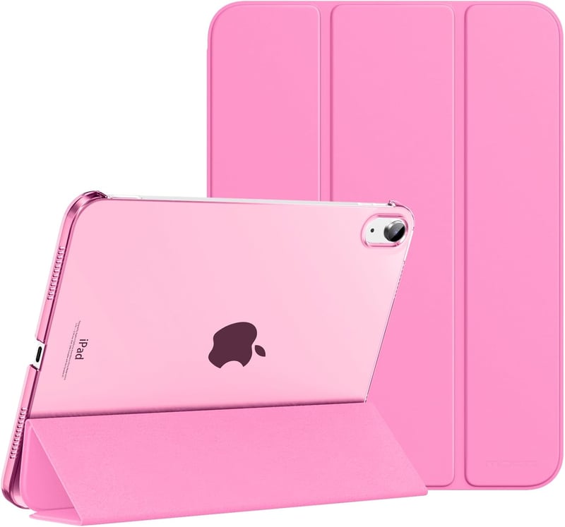 MoKo iPad 11 hüvely 2025 A16 és iPad 10.9 2022 védőtok állvánnyal - Peony