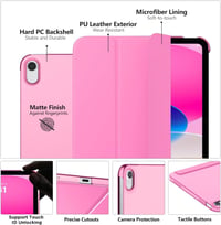 MoKo iPad 11 hüvely 2025 A16 és iPad 10.9 2022 védőtok állvánnyal - Peony 3